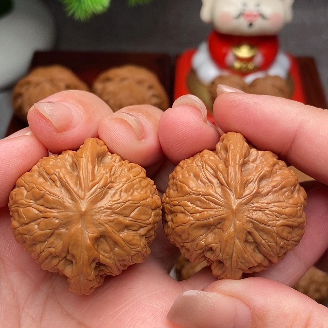 文玩核桃把件38全品绝配铁锤