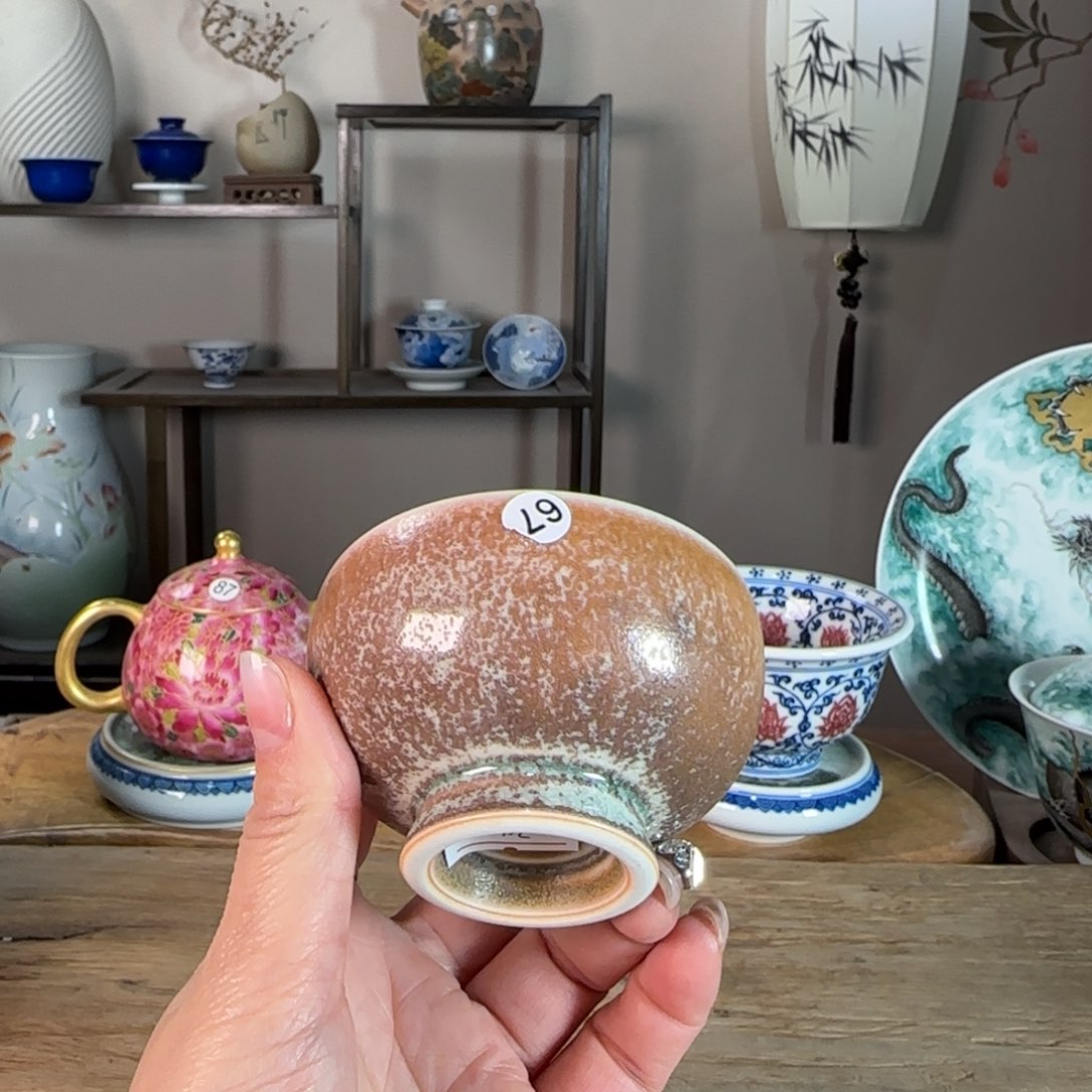 杯景德镇陶瓷柴烧多人