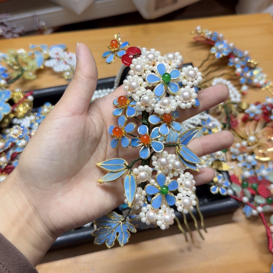 醋酸铁合金鹅毛仿点翠