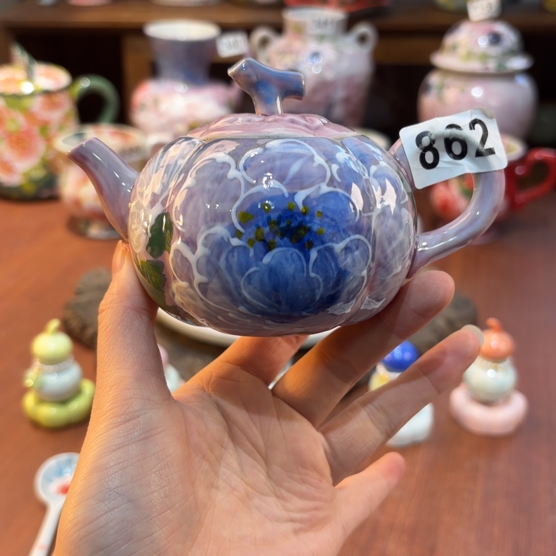 摆件景德镇手绘高温釉下彩陶瓷茶具