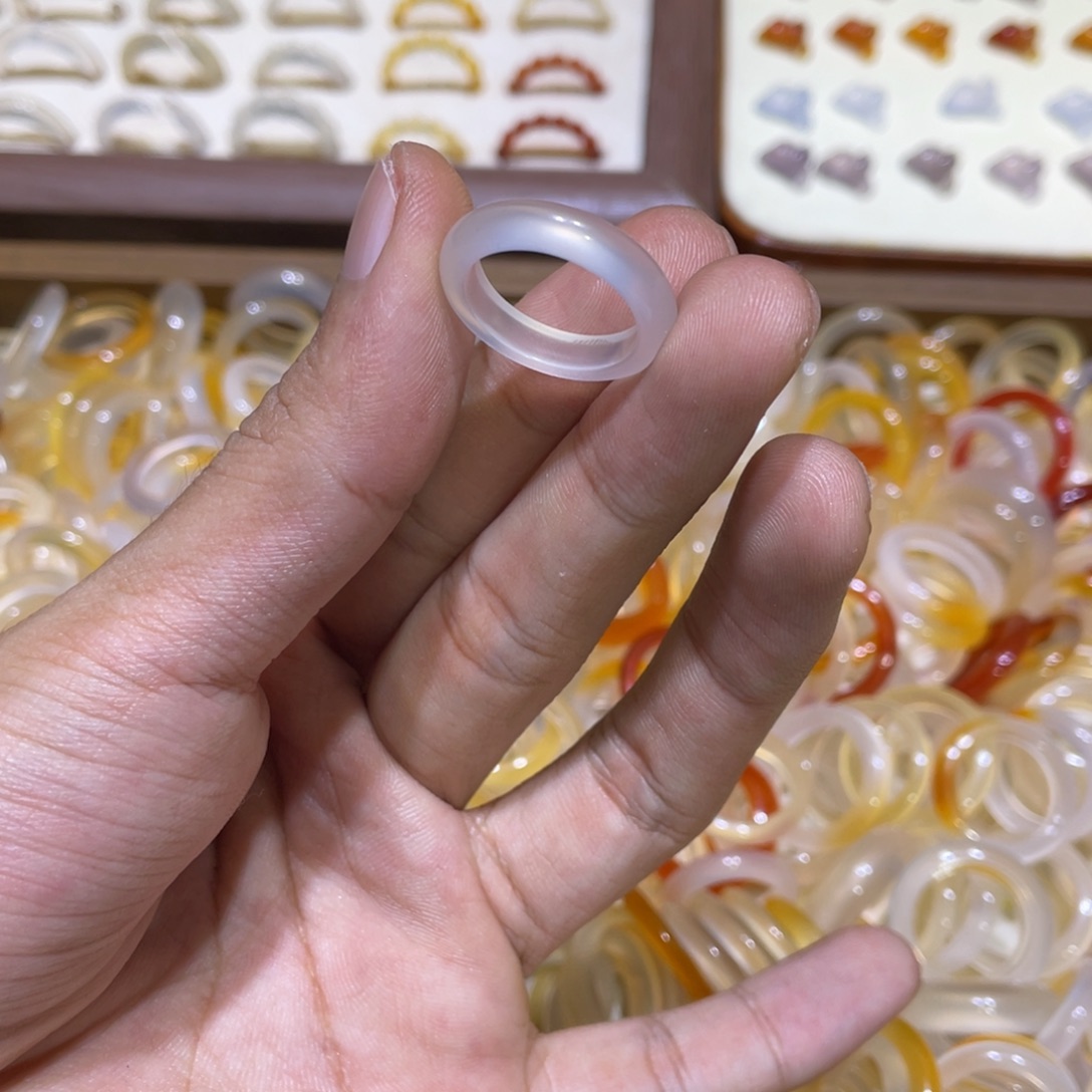 玛瑙/玉髓合金戒指100号港12