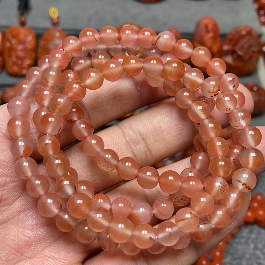 南红玛瑙未镶嵌手串7mm