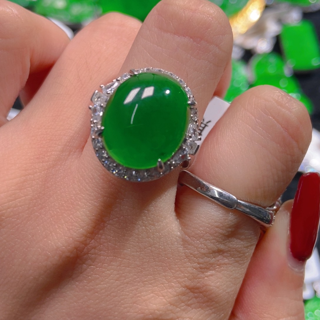 翡翠吊坠(不含链)银S925镶嵌