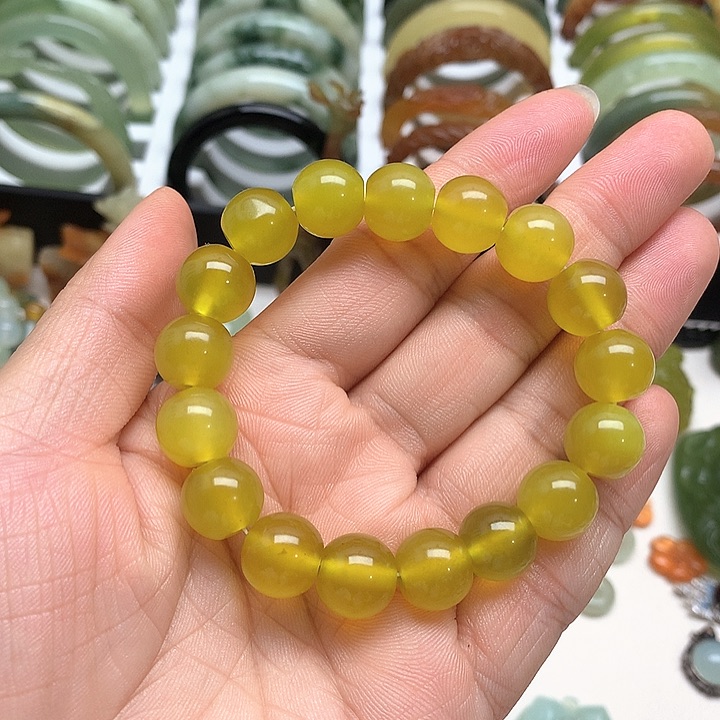 蛇纹石玉手串未镶嵌