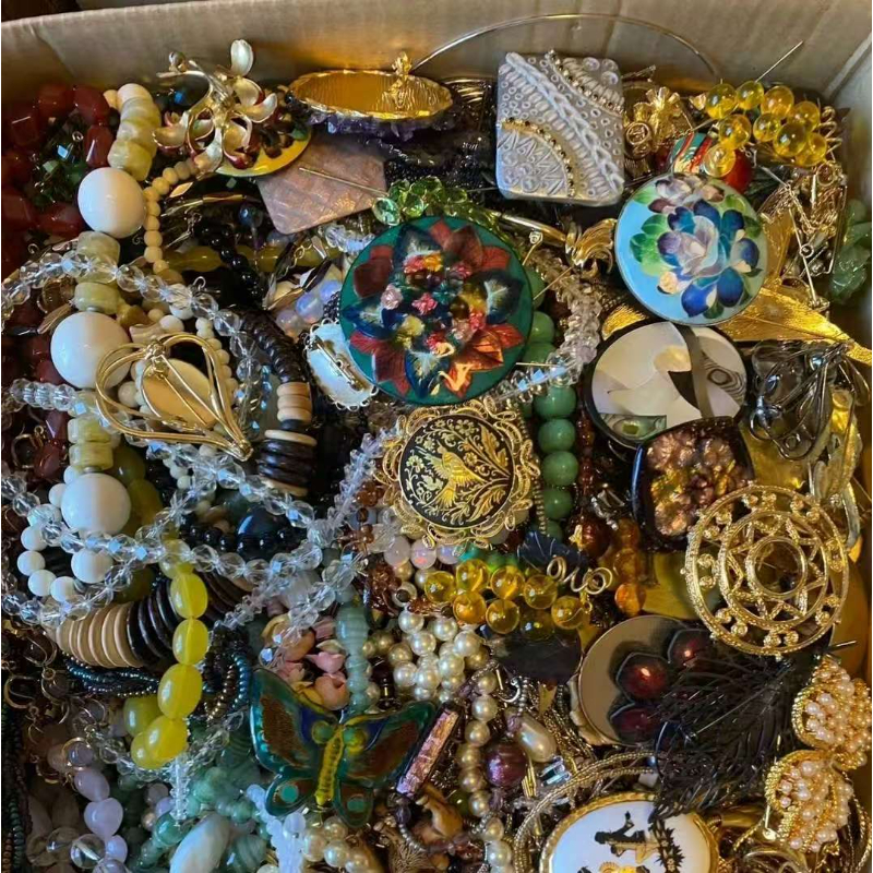 合金仿水晶手链 L中古创意怀旧搭配性强百搭个性简约年代古风镶嵌