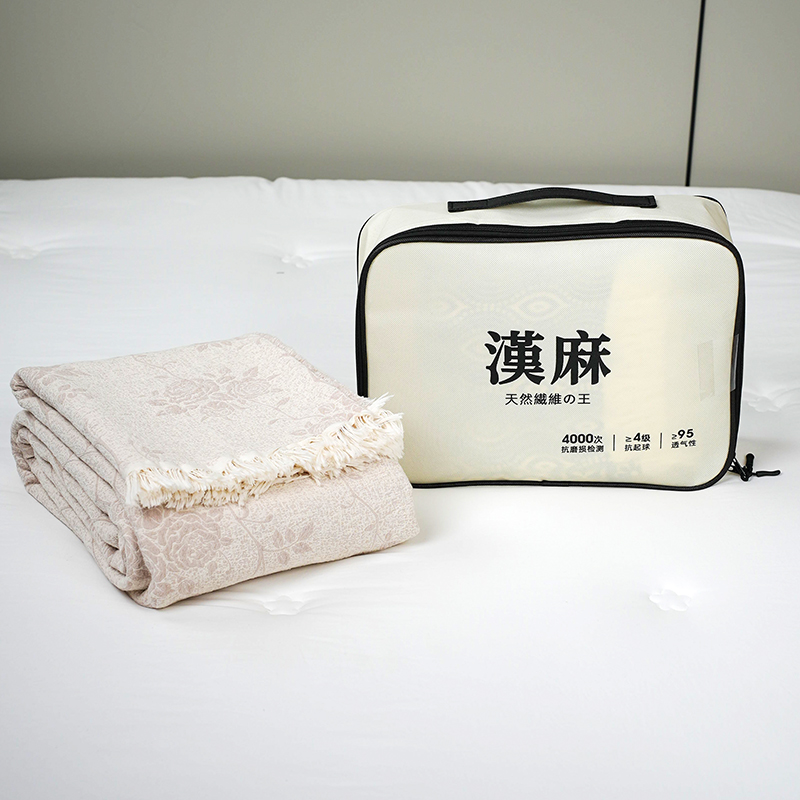 【京かわ会社】高端罗布麻四季毯220*240cm 莫奈玫瑰