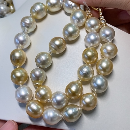 海水珍珠颈饰银S925镶嵌12.5-13.5