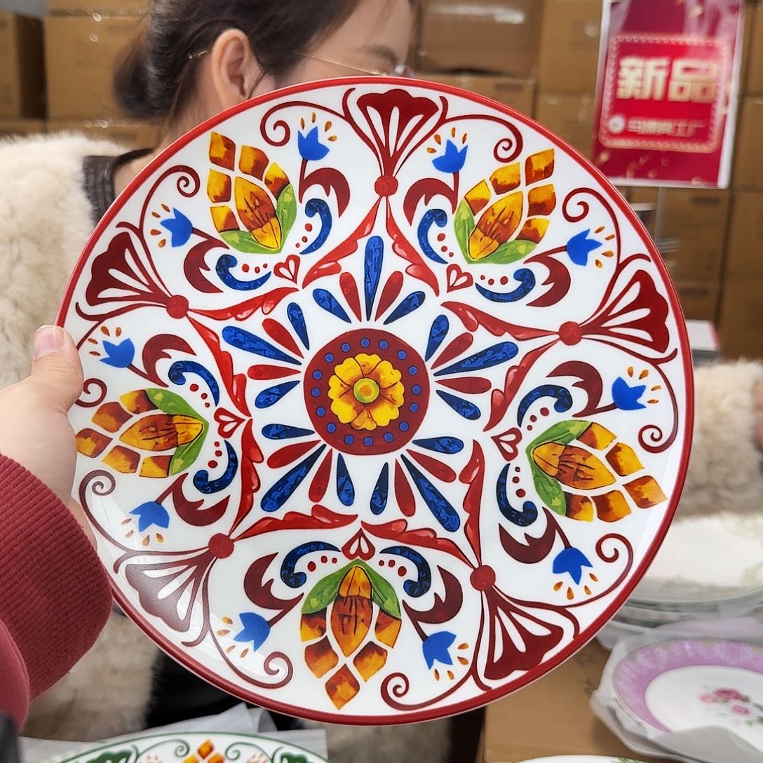 骨瓷高骨10.5英寸平盘27cm一个外贸骨瓷