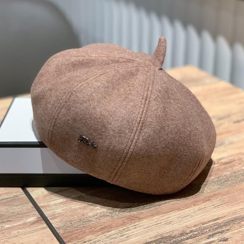 秋冬春季八角顶女冬季贝雷帽八角帽帽子时尚百搭ins韩版复古画家
