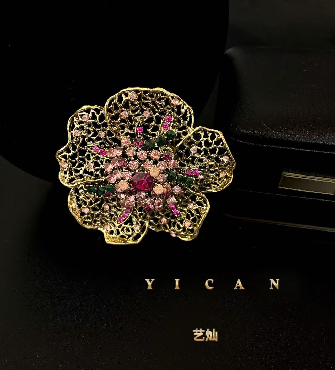 合金胸针 【金络玫蕊】简约百搭精致优雅高档春夏时尚胸针4083