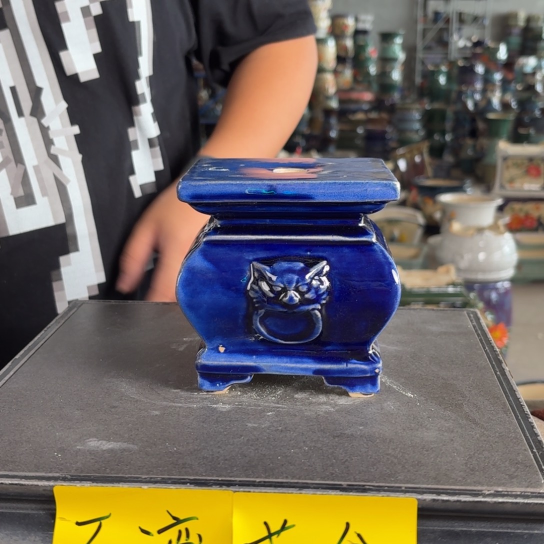 。一风堂石湾花盆 微瑕 面宽11高11