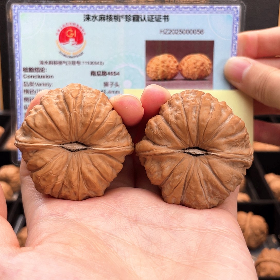 把件文玩核桃年末冲刺赠随机bsj荷叶凹底大圆瓜毕业级46S4