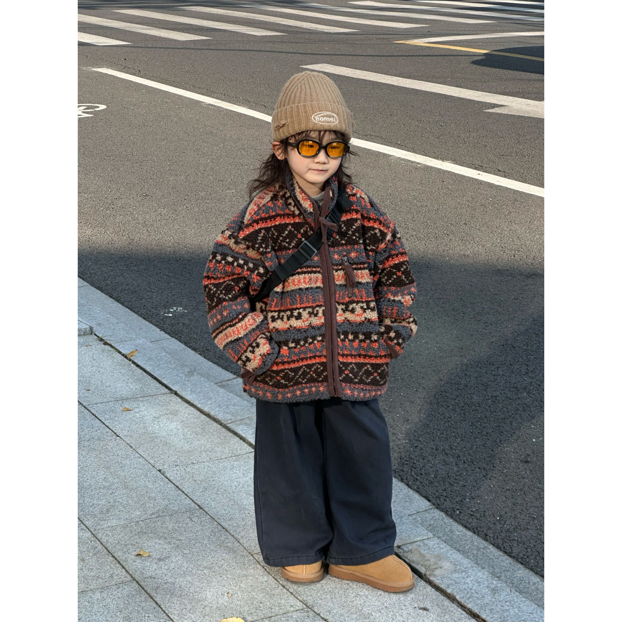 LUCHENDIDI ｜风靡费尔｜儿童冬季加厚立领提花男童洋气外套26235