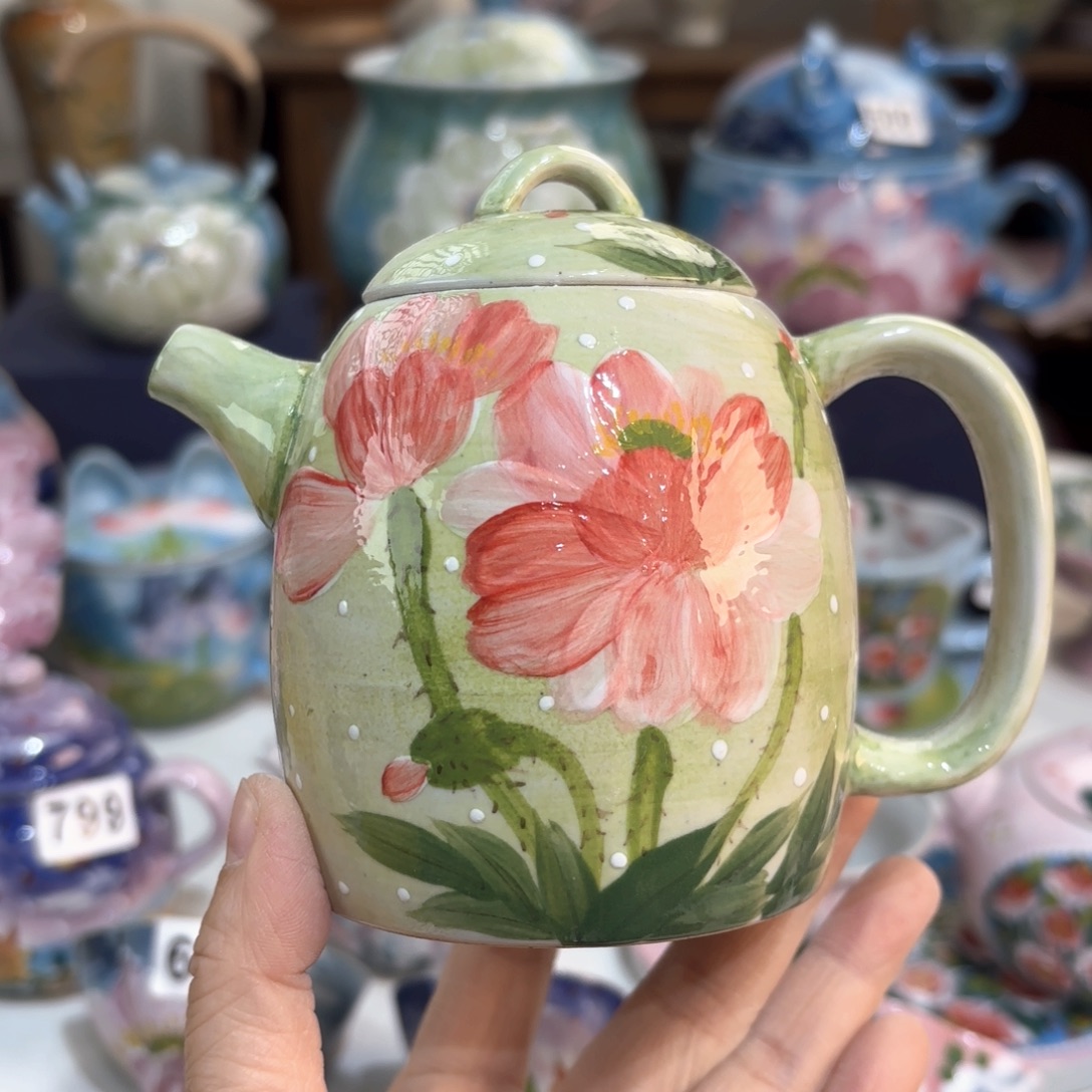 景德镇手绘高温釉下彩陶瓷茶具