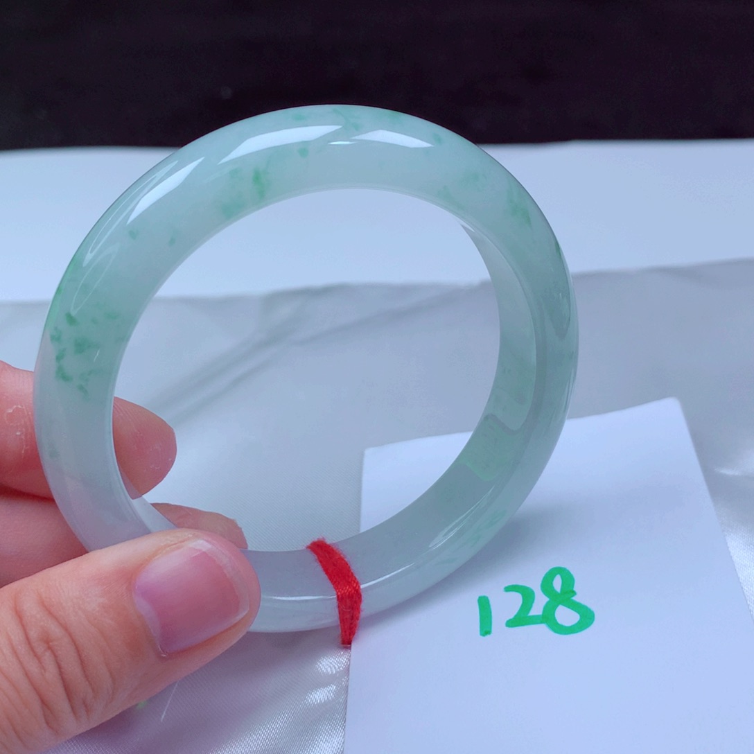 未镶嵌手镯翡翠缅甸天然A货翡翠手镯56.3