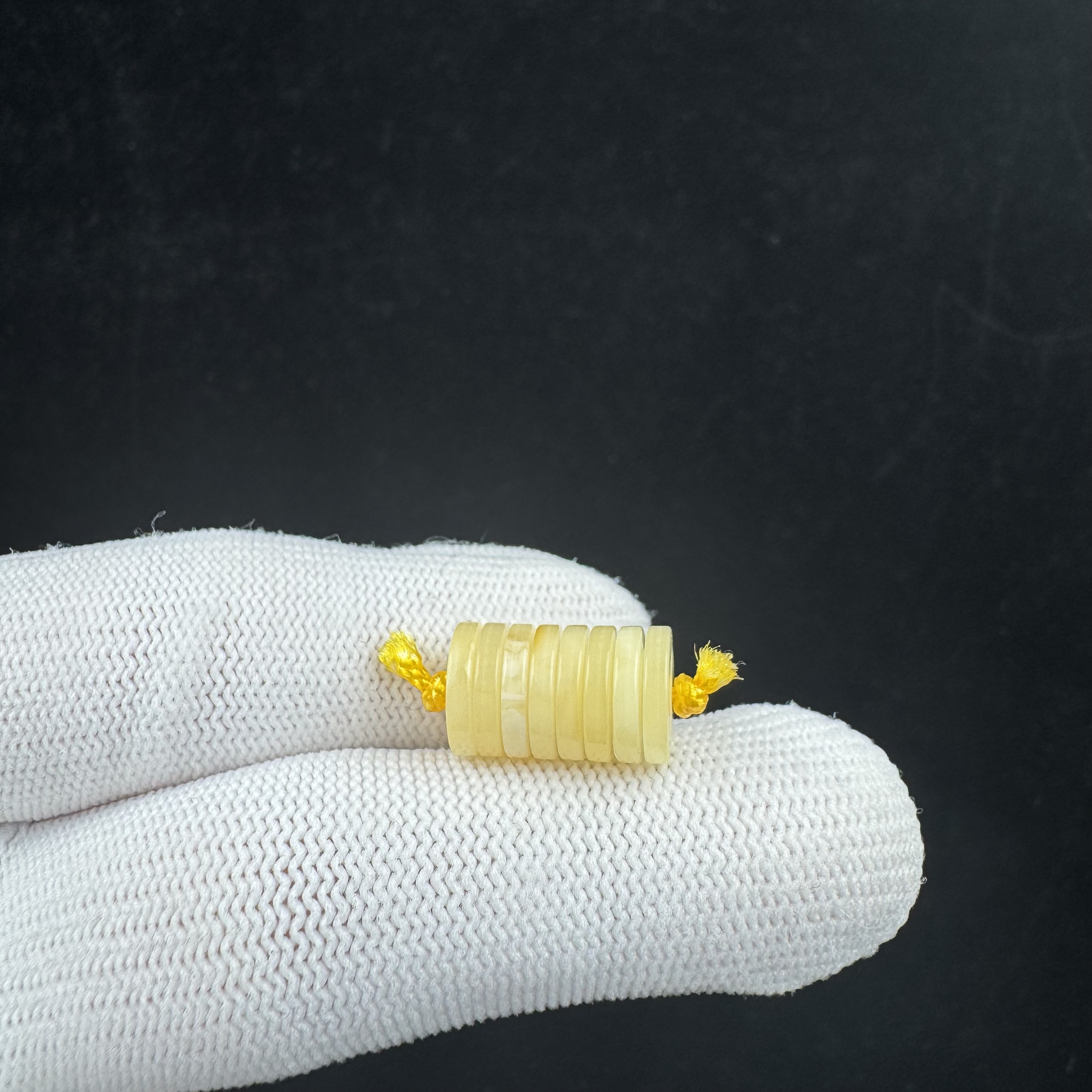 D5637【瑕疵】天然原矿蜜蜡 隔片9.5mm支持复检假一罚十