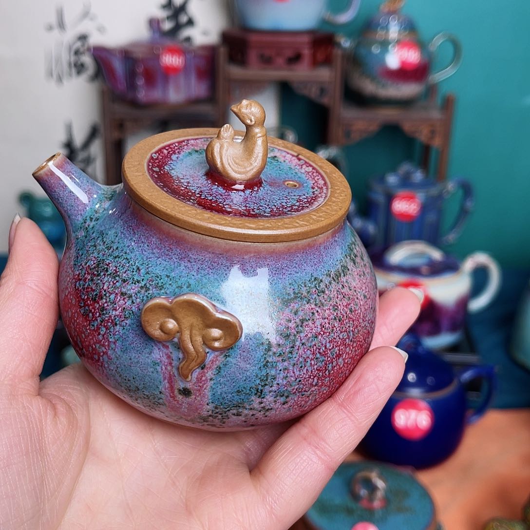 壶湛*钱钧瓷艺术作品壶