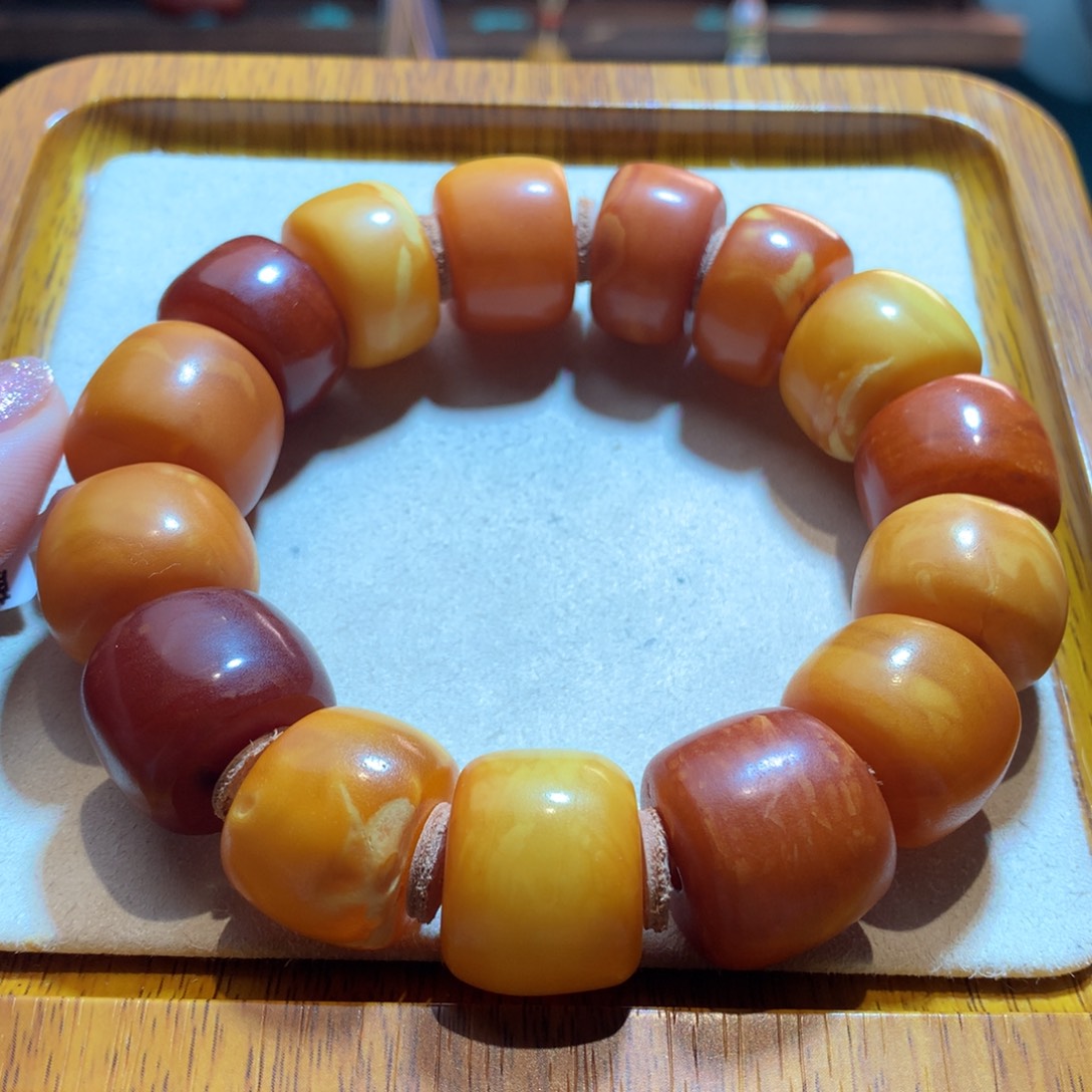 蜜蜡未镶嵌手串蜜蜡手串