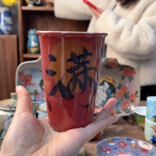 盘景德镇釉下手绘陶瓷 