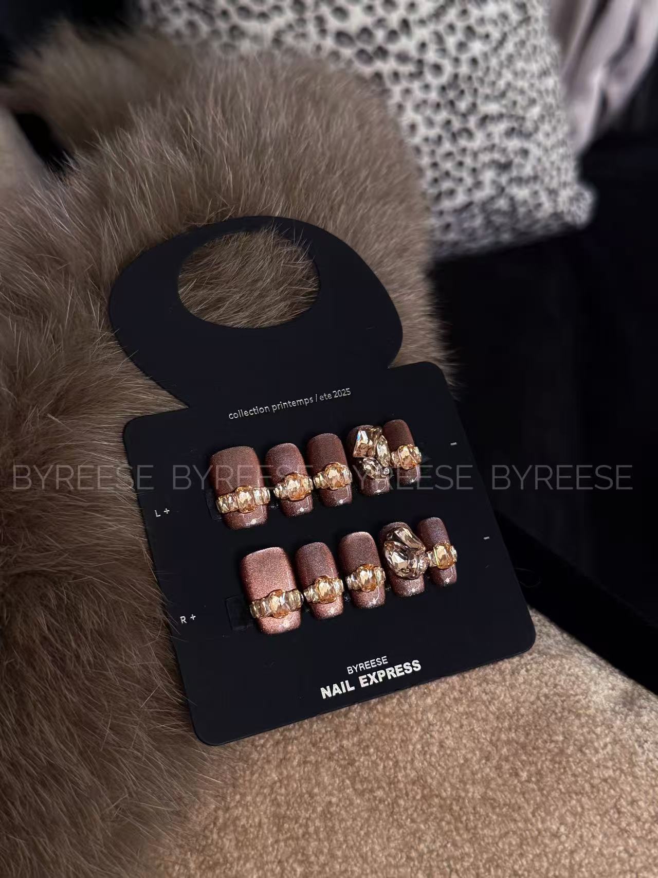 BYREESE | 特调干枯玫瑰   养马大户必备【钻光5A锆石】 手工穿戴甲