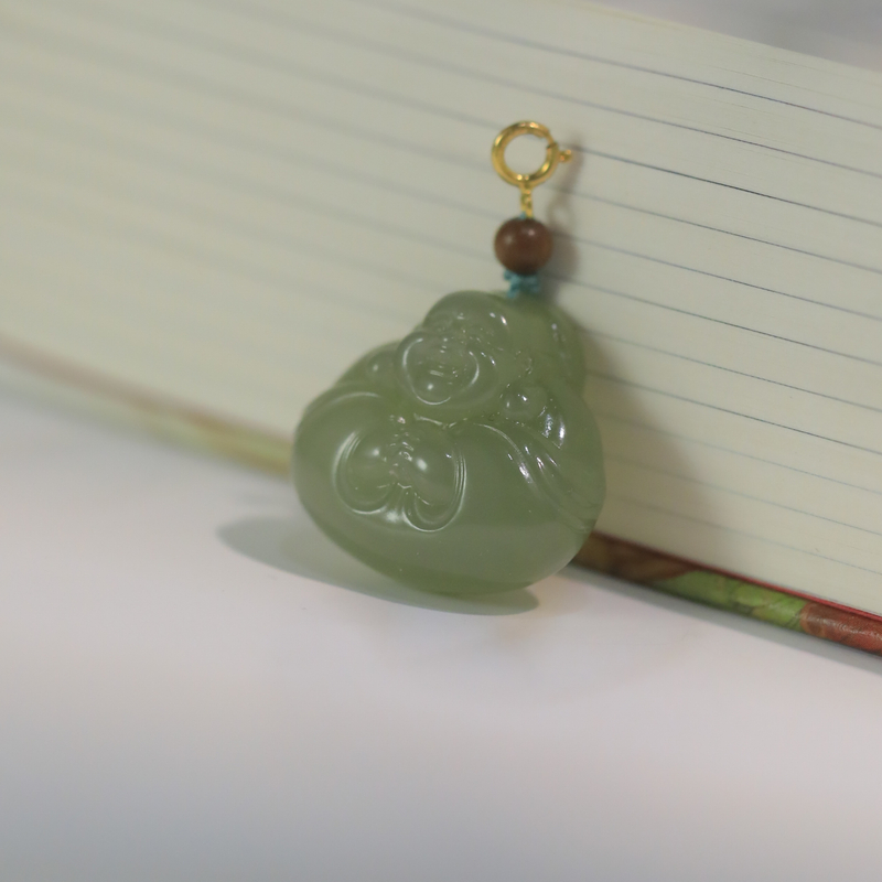 麦麦【晴愿】天然和田玉晴水抱抱佛 吊坠 多样性发货其一