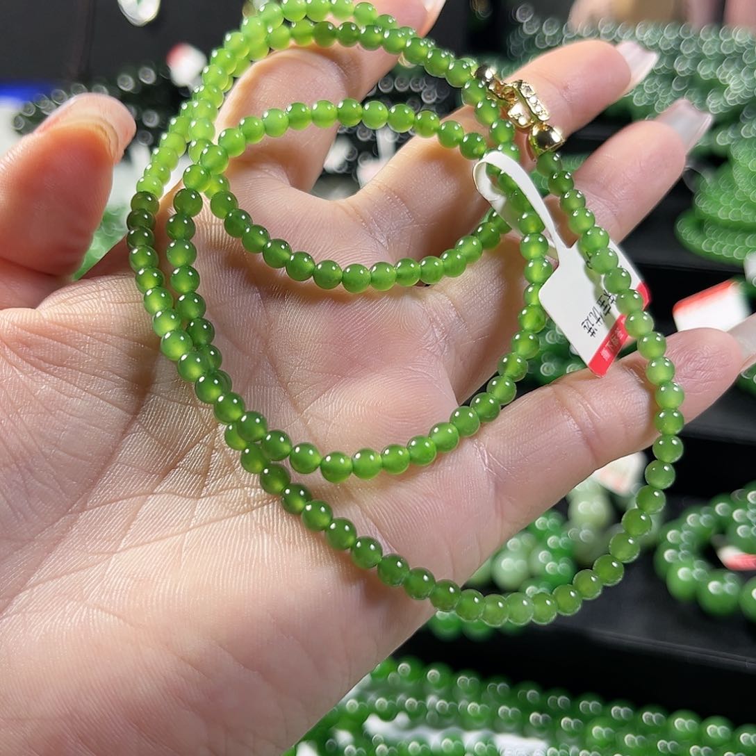 和田玉（碧玉）手链未镶嵌4