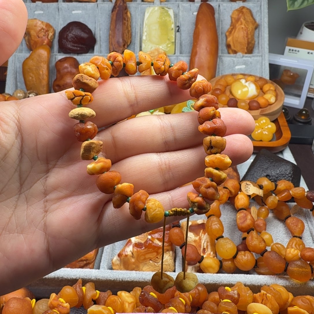 定制琥珀未镶嵌海漂手链