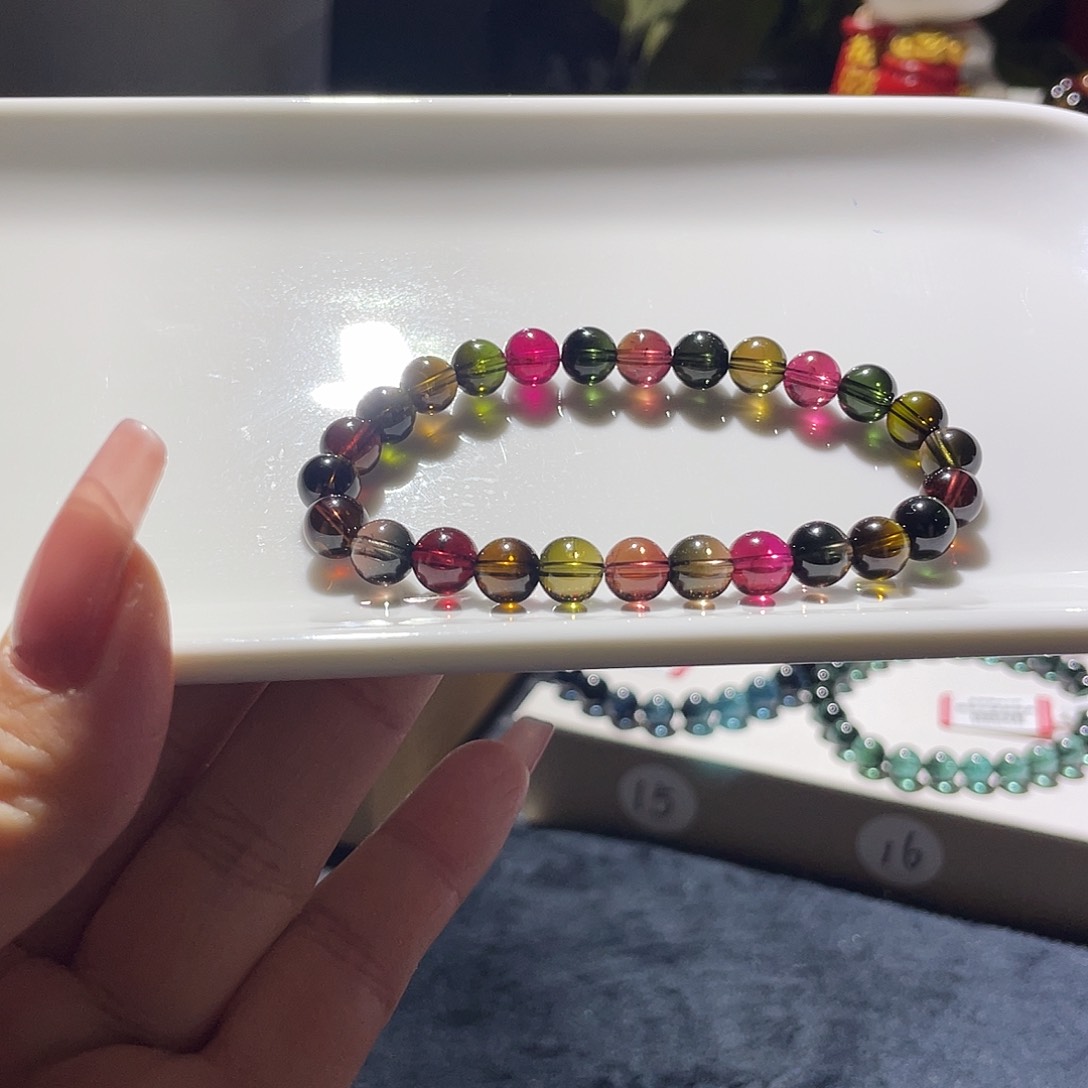 碧玺手串未镶嵌爱****^