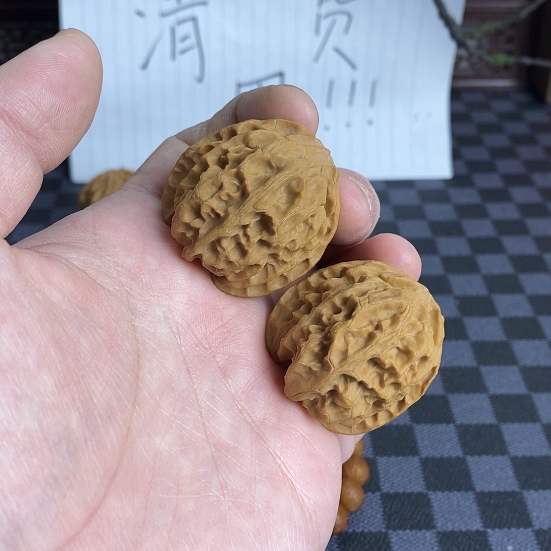 桃核把件36苹果圆