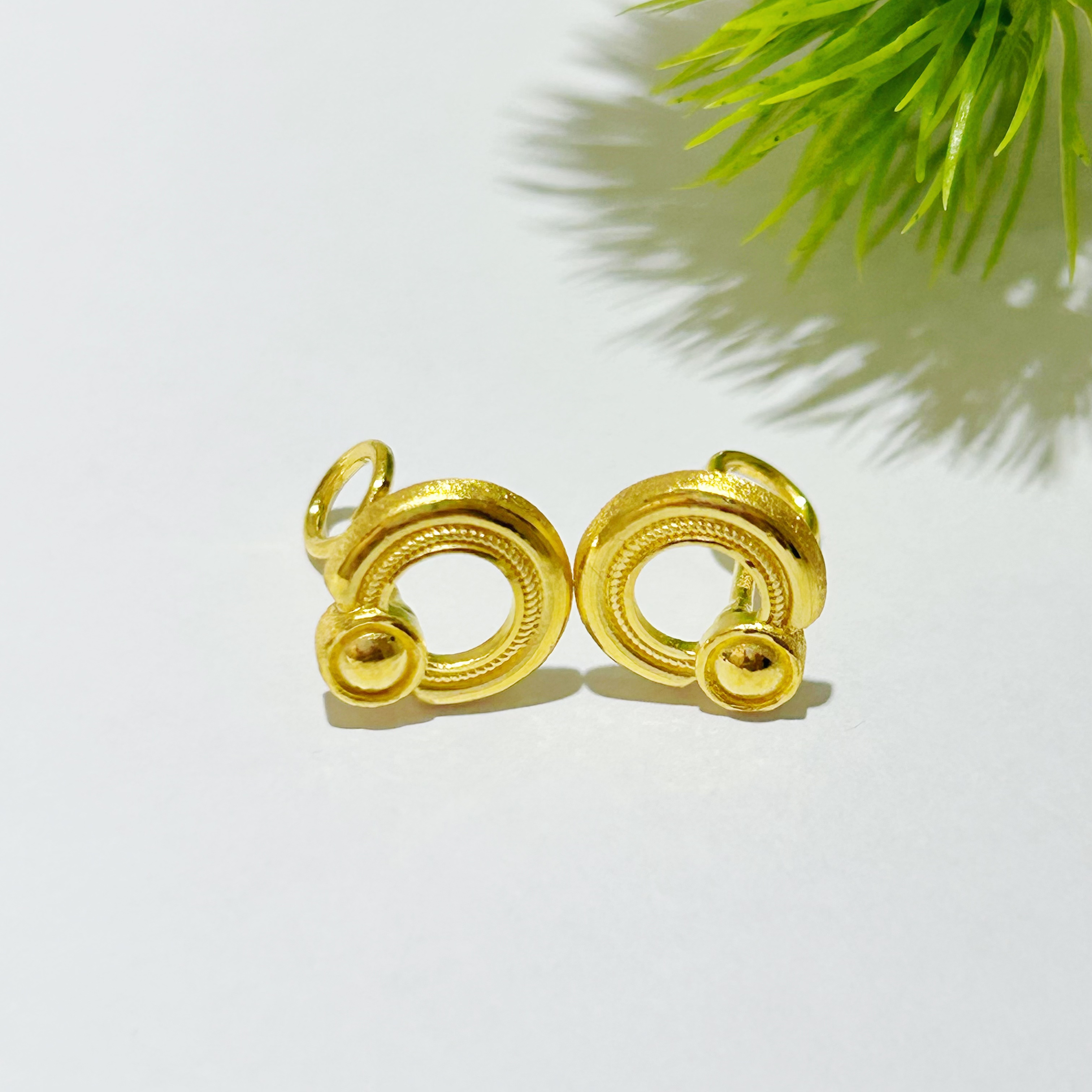 【富远黄金】足金圆形耳钉FYHR01010945