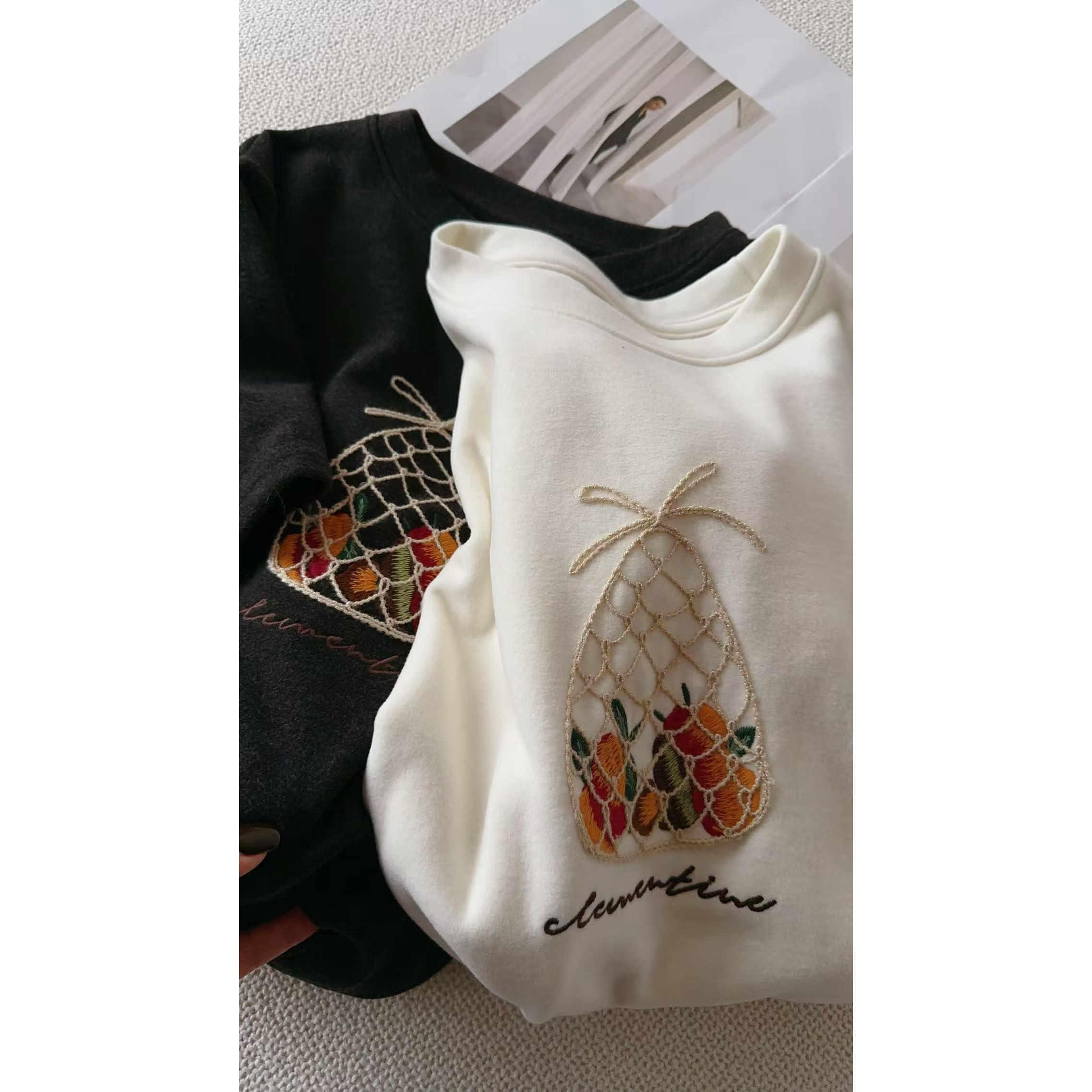 GRACE GARDEN【菠萝T！】圆领刺绣印花短袖T恤NT5L1001