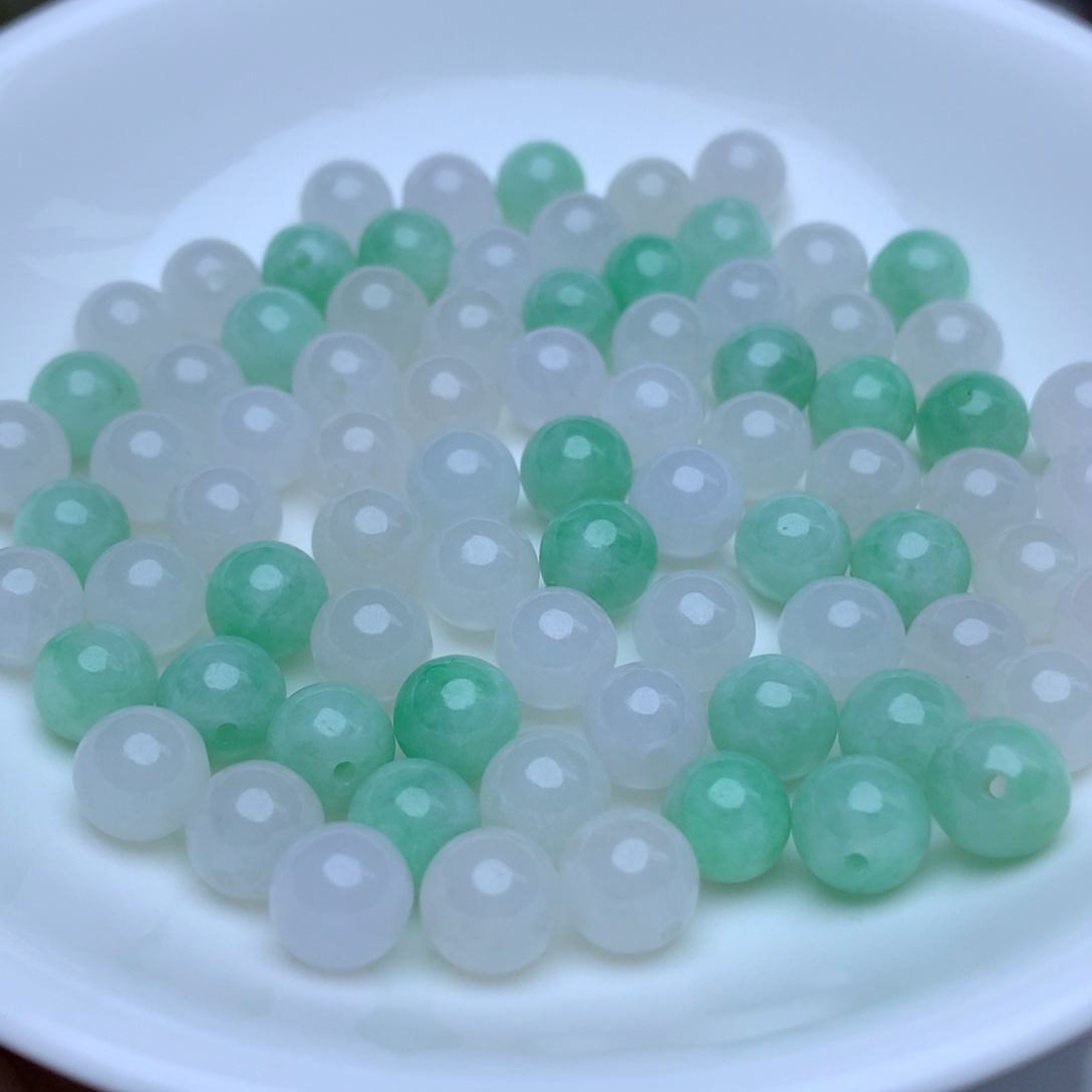 【闪购商品】翡翠手链未镶嵌卡7冰绿白3个