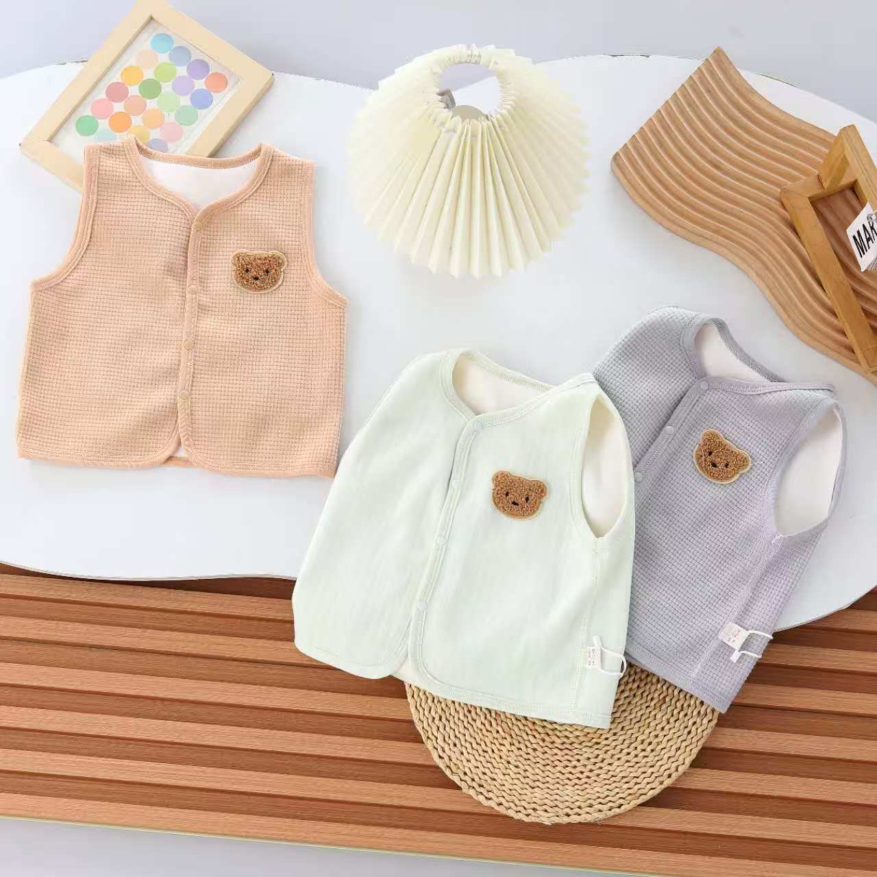 婴幼儿春秋冬季保暖马甲马夹极简风