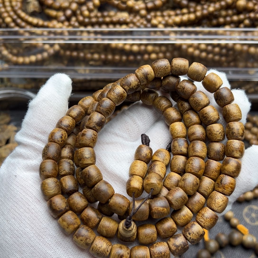 沉香沉香碎屑19年-孤品老奇楠糖结老料0.97/41克鼓珠多圈