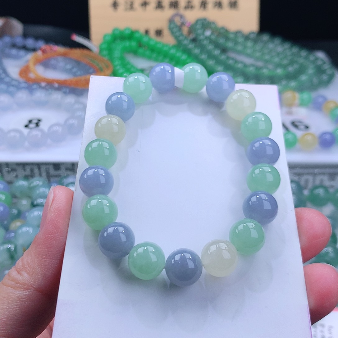 未镶嵌手链翡翠卡10mm