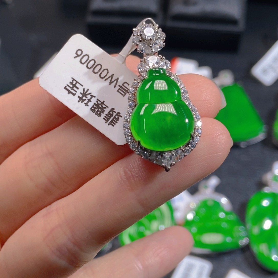 翡翠银S925镶嵌吊坠(不含链)