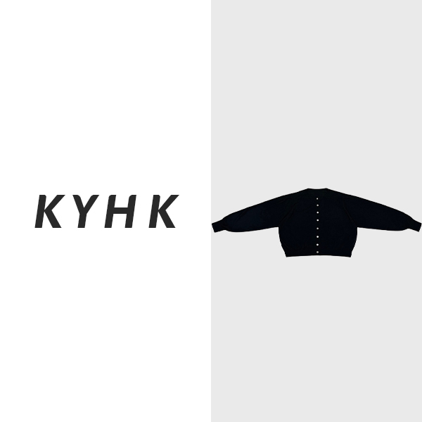 KYHK轻奢百搭秋冬时尚气质长袖系扣长袖针织衫开衫针织上衣230825