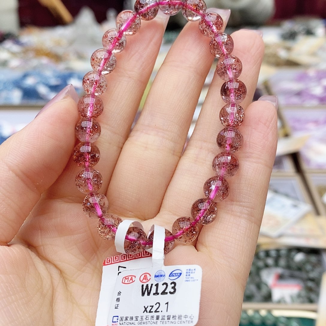 水晶手链未镶嵌W123 金草莓晶