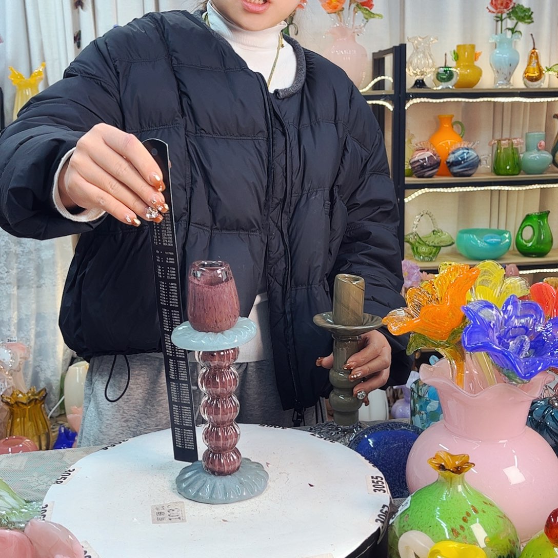 烛台不完美家悦琉璃工艺品