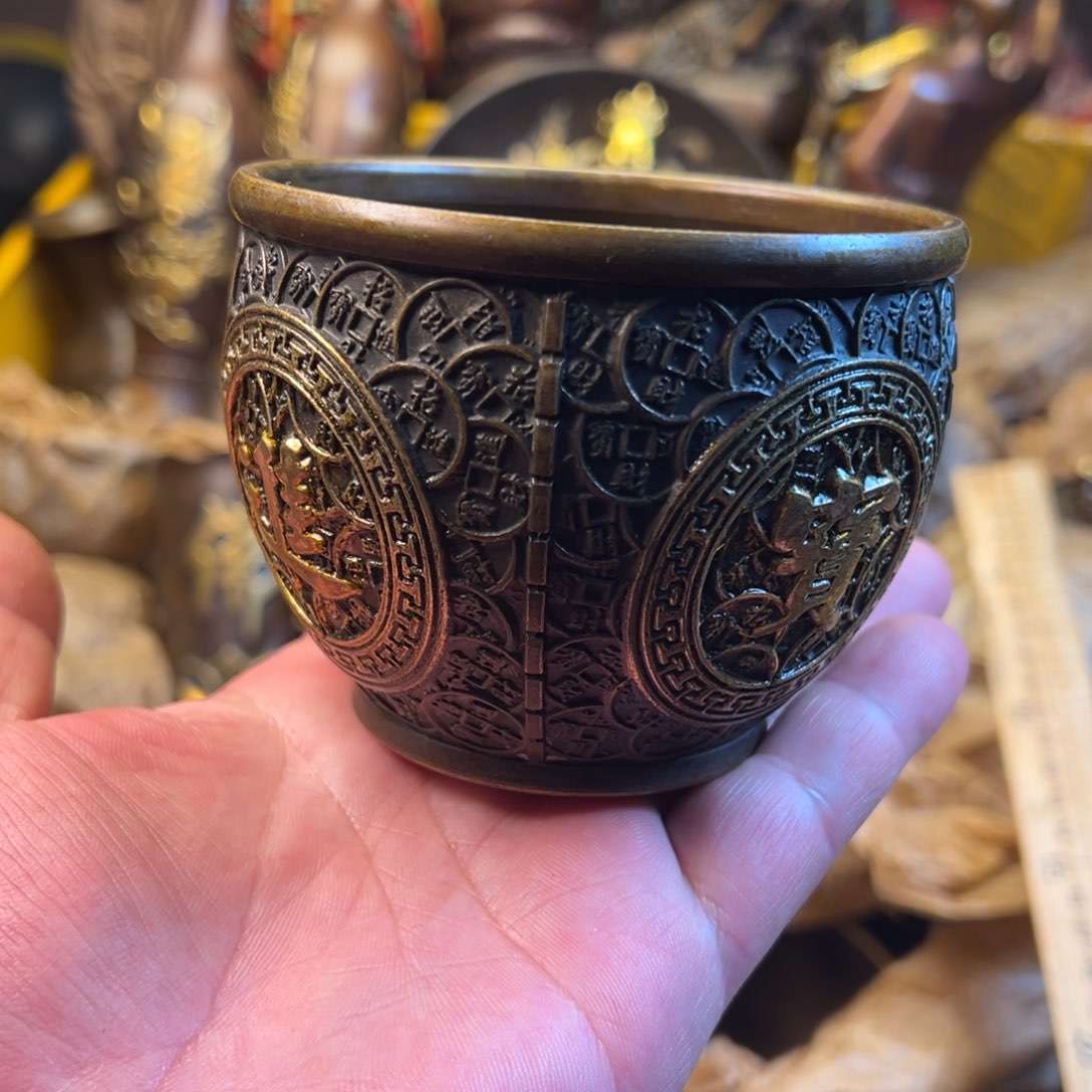 茶壶香炉铜器摆件 