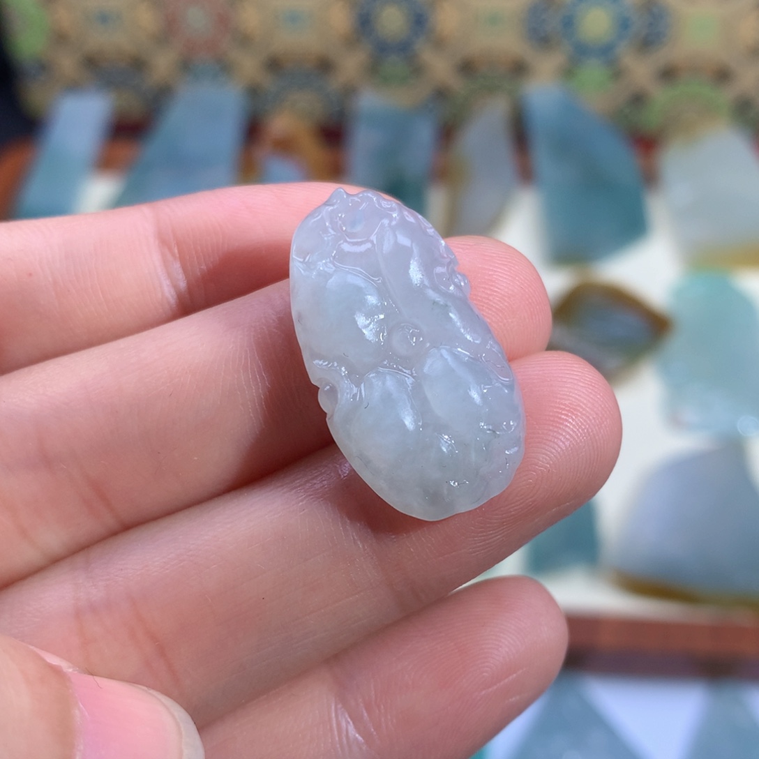 定制翡翠未镶嵌天然缅甸翡翠包抛光