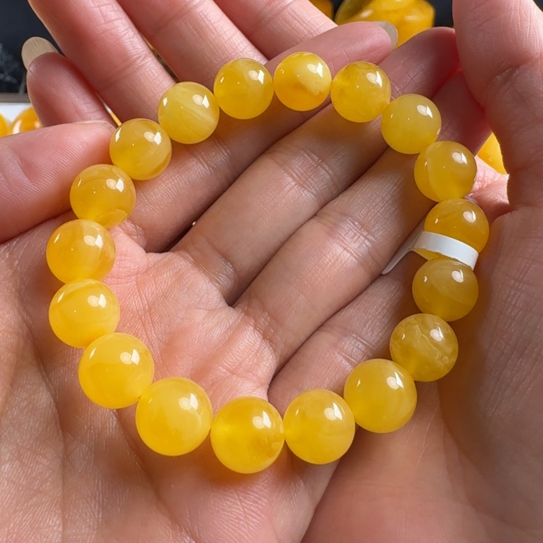 蜜蜡毛衣链未镶嵌