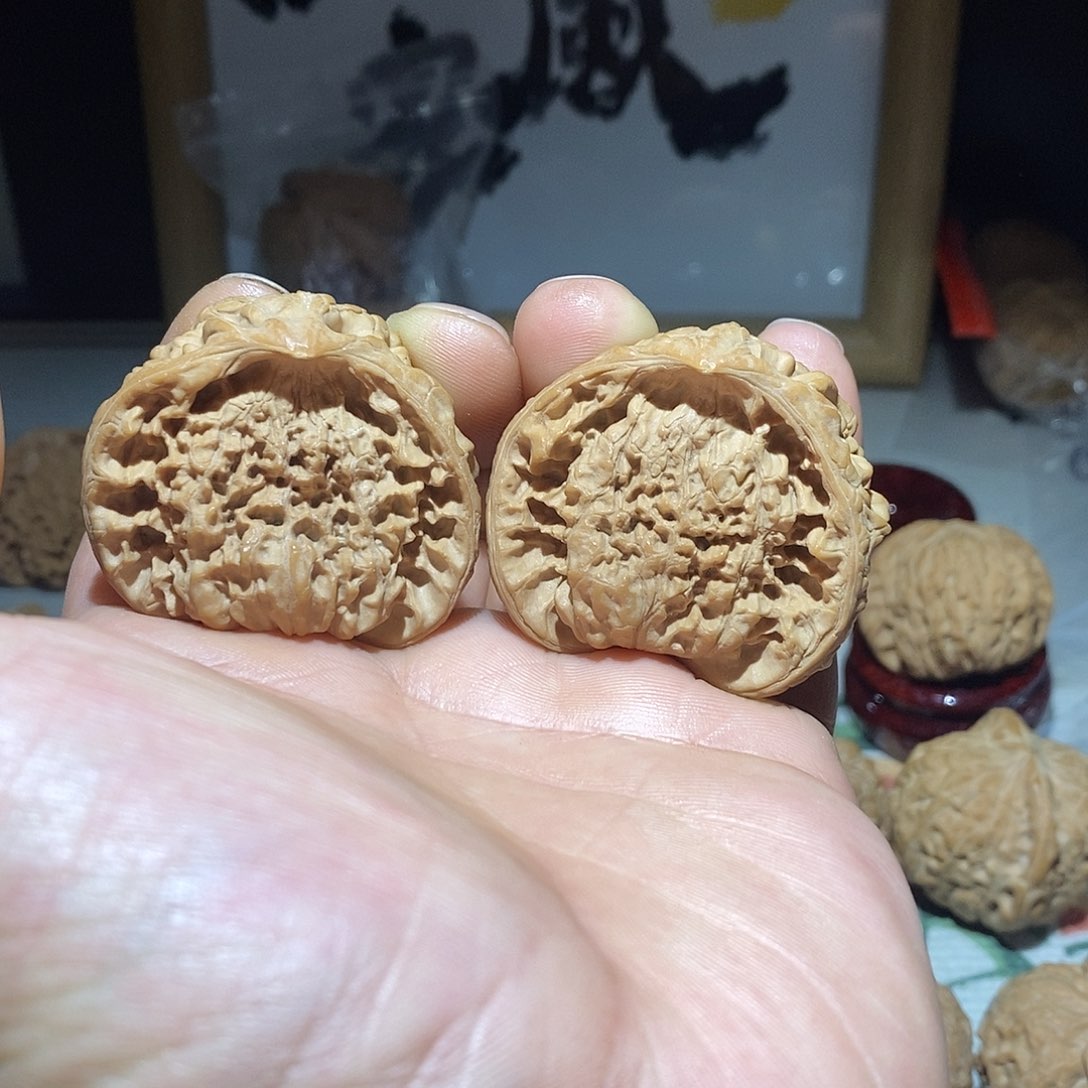 文玩核桃把件44尺官帽聚宝盆