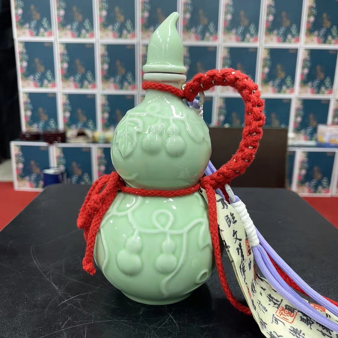 复古中式青色酒葫芦加背带