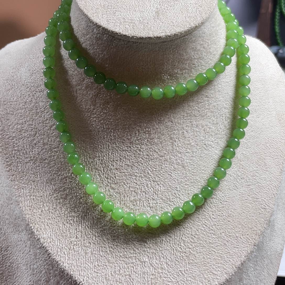 和田玉108未镶嵌项链