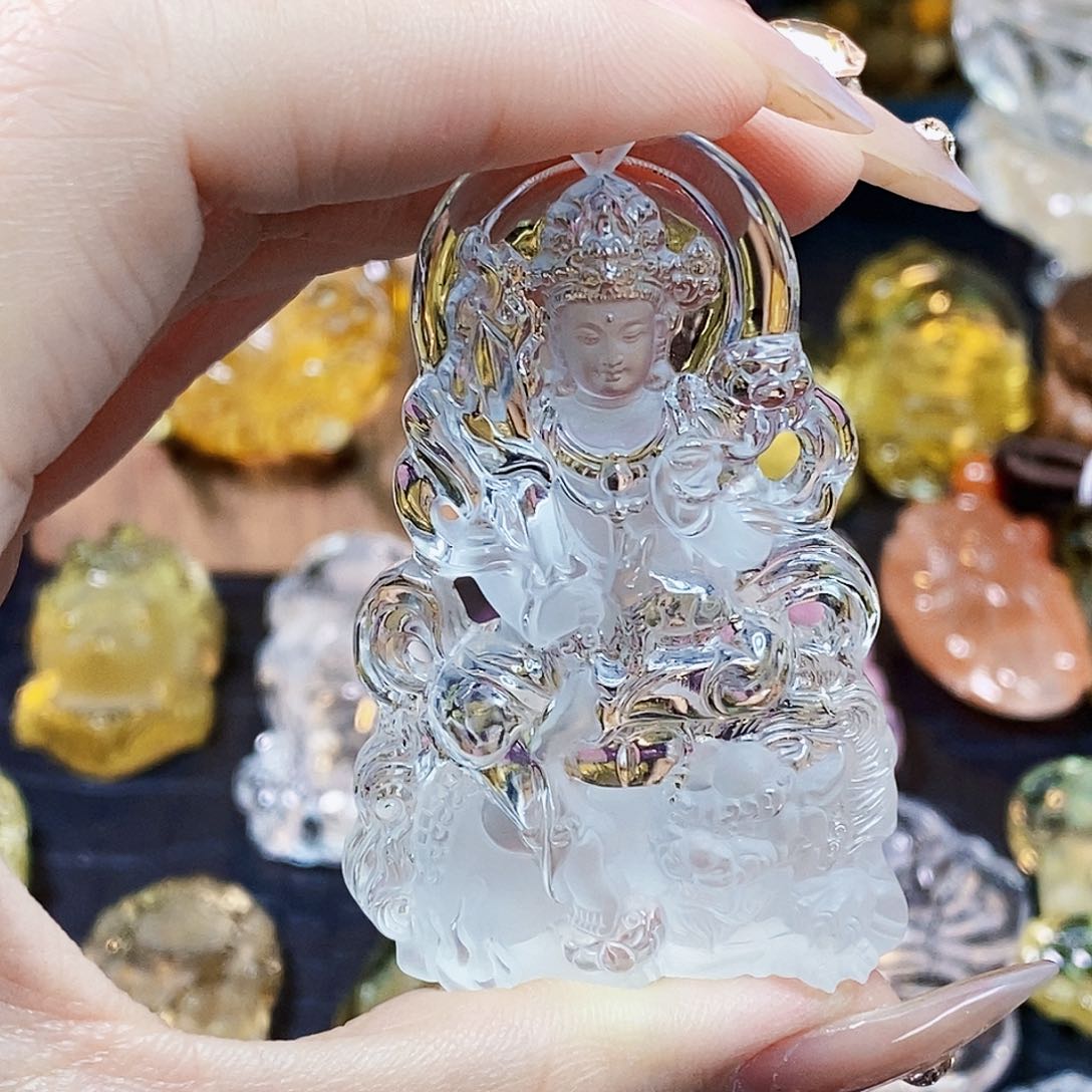 水晶颈饰未镶嵌允*爸吊坠