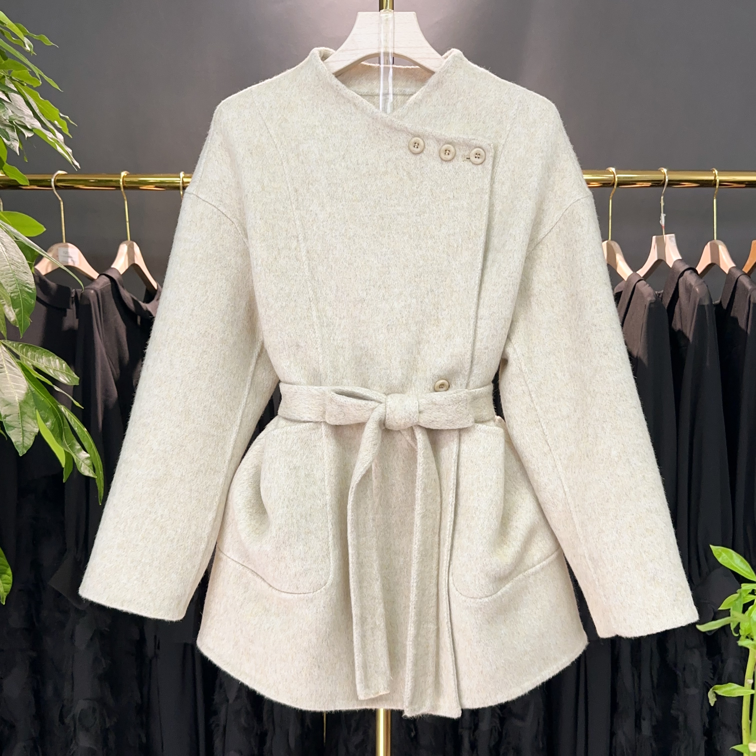 【A9357】毛呢外套女2025秋冬加厚新款高级感百搭时尚毛呢外套