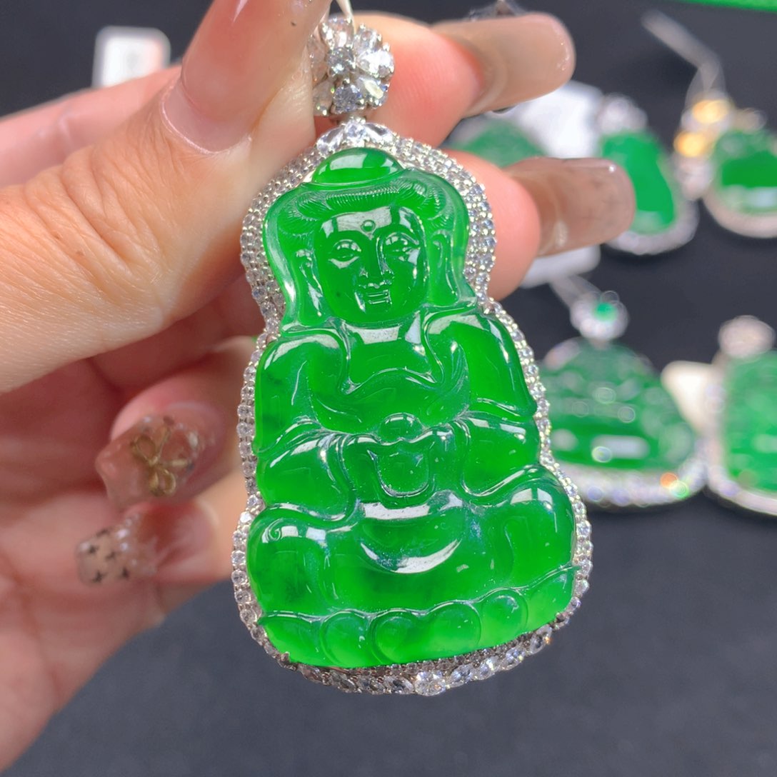 翡翠颈饰银S925镶嵌11111111111