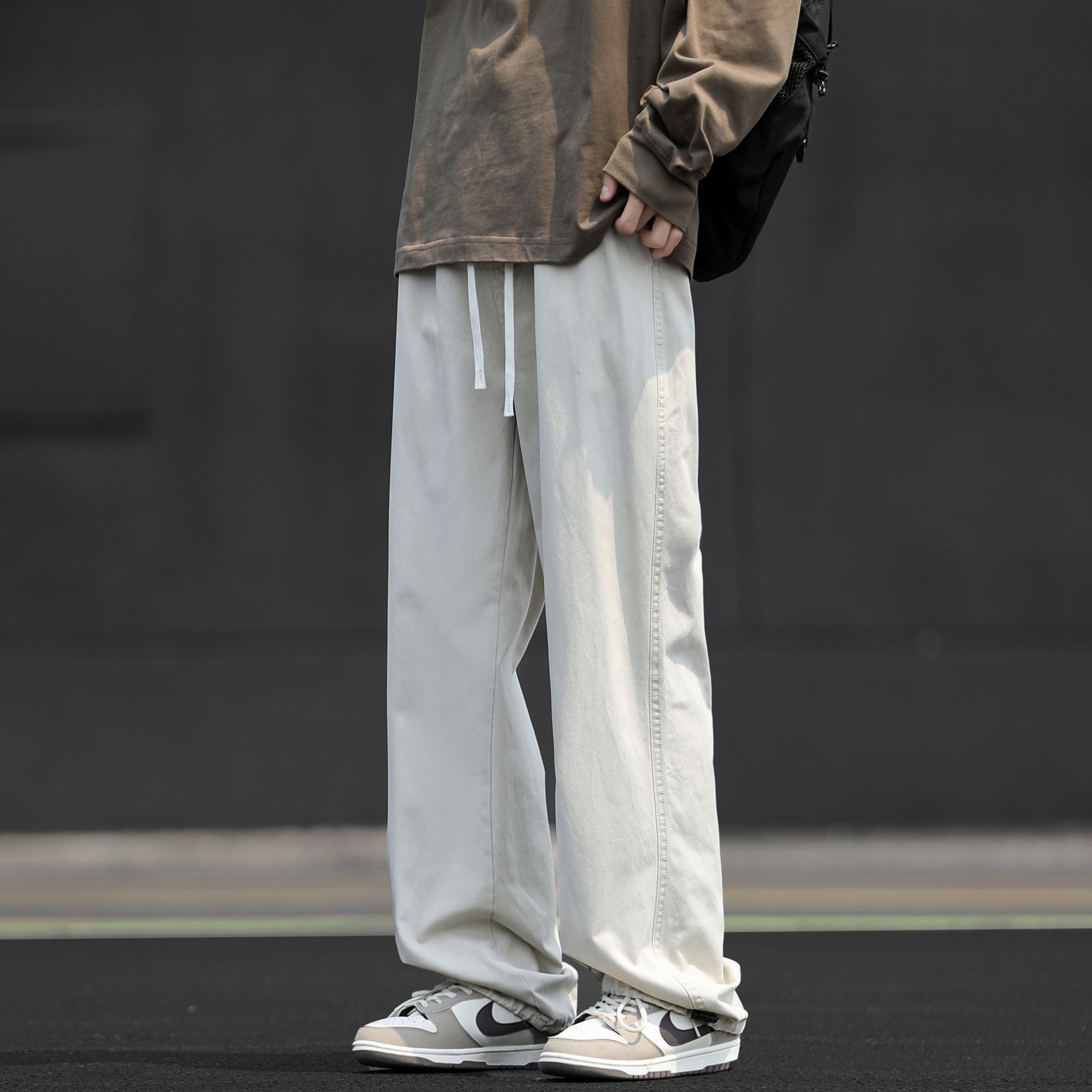 夏季凉感棉速干休闲卫裤纯棉宽松轻薄百搭运动直筒裤冰丝裤JSD805