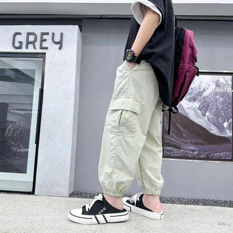 童装夏季男童薄款休闲长裤束脚洋气中大童防蚊裤宽松儿童运动裤潮